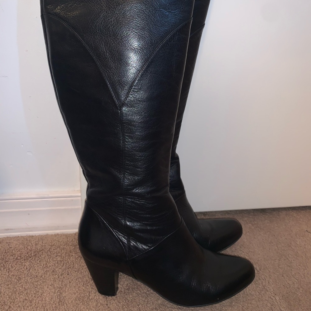 Jessica Simpson Black High Leather Boots